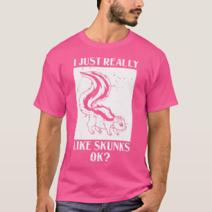 Stinktier Tier Lustig Süß Haar T-Shirt
