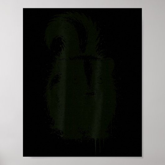 Stinktier-Tinte-Kunst Nge-Ästhetik-Schädling-Wald- Poster (Vorne)