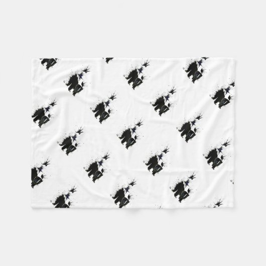 Stinktier-Wasserfarbemalerei Fleecedecke (Vorderseite (Horizontal))