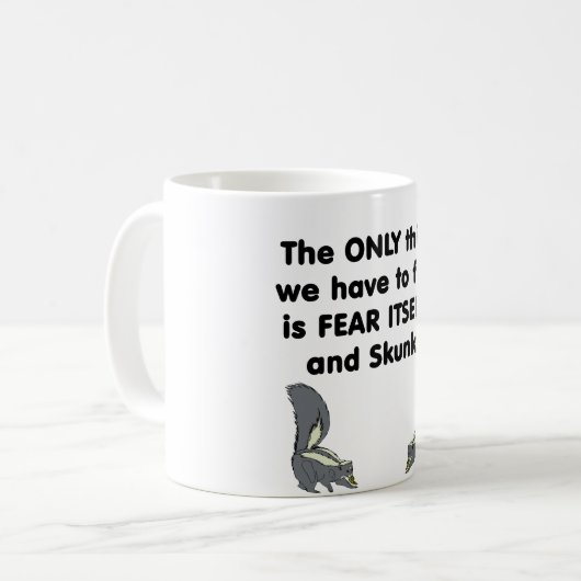 Stinktiere der Furcht-selbst Kaffeetasse (Vorderseite Links)