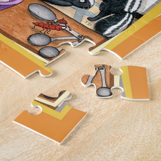 Stinktiere in der Küche Puzzle (Seite)