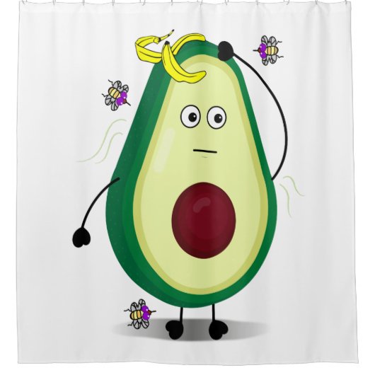 Stinky Avocado Duschvorhang (Vorderseite)