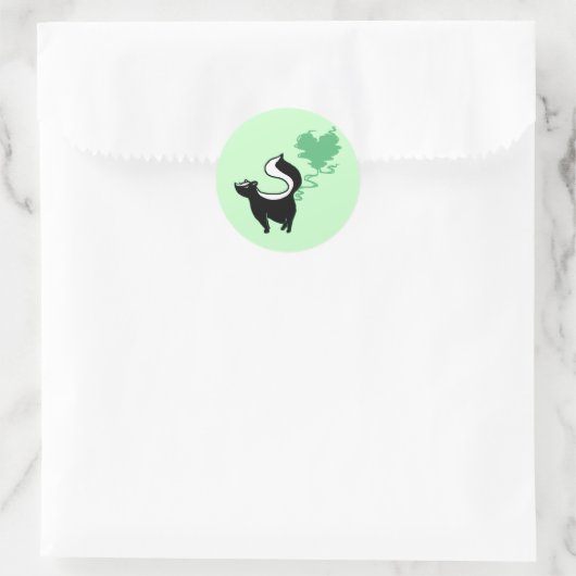 Stinky Liebe Skunk Runder Aufkleber (Tasche)