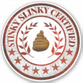 Stinky Slinky Certified RV Aufkleber (Vorderseite)