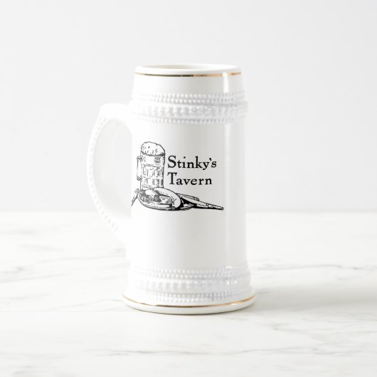 Stinkys Taverne-Bier Stein Bierglas (Vorderseite Links)