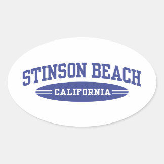Stinson Beach California Ovaler Aufkleber