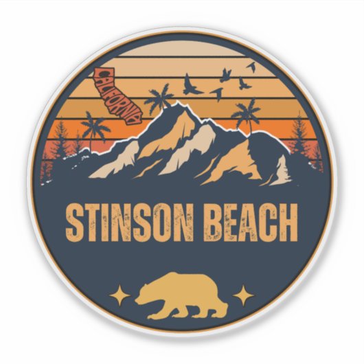 Stinson Beach, Kalifornien Aufkleber (Vorderseite)