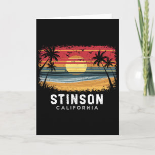 Stinson Beach Kalifornien Surfbrett Strand Karte