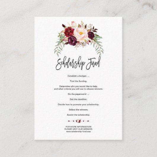 Stipendienfonds für das Handwerk Burgund Begleitkarte (Vorderseite)