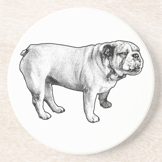 stipple stance, bulldog getränkeuntersetzer (Vorne)