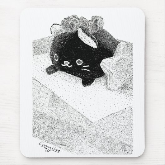 Stippled Kitty Maus Pad Mousepad (Vorne)