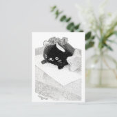 Stippled Kitty Postcard Postkarte (Stehend Vorderseite)