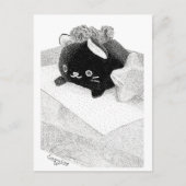 Stippled Kitty Postcard Postkarte (Vorderseite)