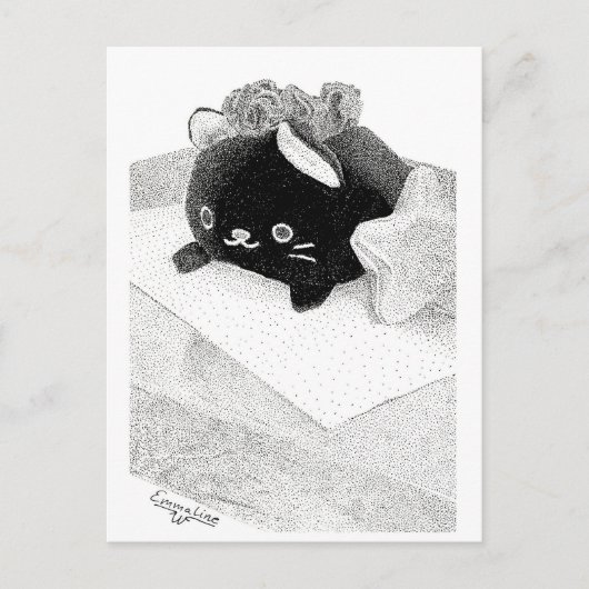 Stippled Kitty Postcard Postkarte (Vorderseite)