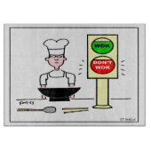 Stir Fry Chinese Food Wok Cartoon Funny Schneidebrett (Vorderseite)
