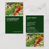 Stir-fry - Dunkelgrün Visitenkarte (Vorne/Hinten)