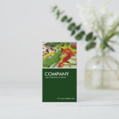 Stir-fry - Dunkelgrün Visitenkarte (Stehend Vorderseite)