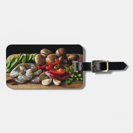 Stir Fry Luggage Tag Gepäckanhänger (Vorderseite horizontal)