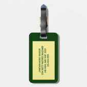 Stir Fry Luggage Tag Gepäckanhänger (Rückseite vertikal)