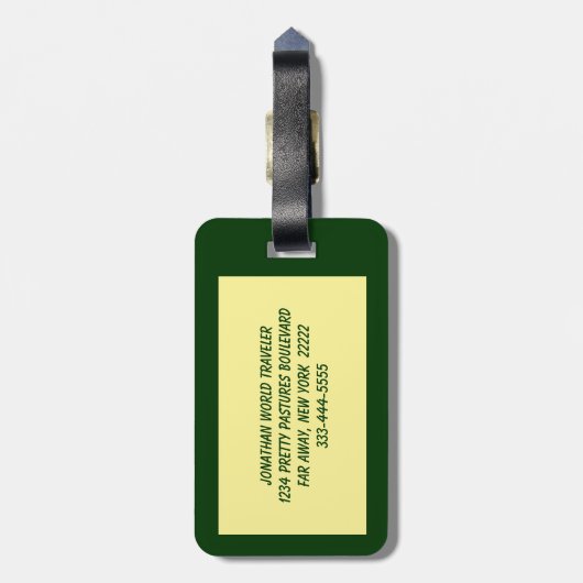 Stir Fry Luggage Tag Gepäckanhänger (Rückseite vertikal)