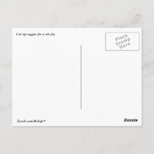 Stir Fry Postkarte (Rückseite)