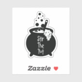 Stir the Pot - Hexe Cauldron Aufkleber (Blatt)