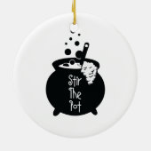Stir the Pot - Hexe Cauldron Keramik Ornament (Hinten)