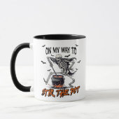 "Stir the Pot" Spooky Skeleton & Cauldron Tasse (Links)