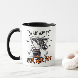 "Stir the Pot" Spooky Skeleton & Cauldron Tasse