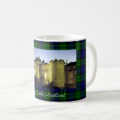 Stirling Castle Illuminated Tartan Border Kaffeetasse (VorderseiteRechts)