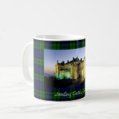 Stirling Castle Illuminated Tartan Border Kaffeetasse (Vorderseite Links)