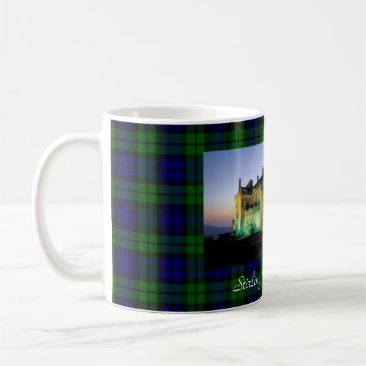 Stirling Castle Illuminated Tartan Border Kaffeetasse (Links)