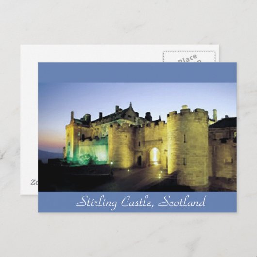 Stirling Castle Illuminiert Postkarte (Vorne/Hinten)