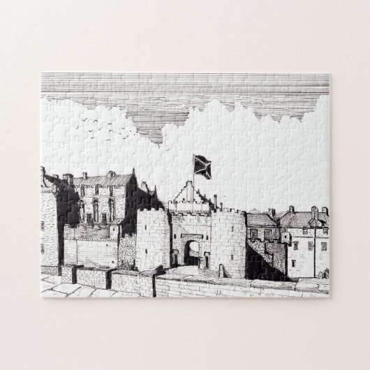Stirling Castle Scotland Pen Ink Zeichnend Puzzle (Horizontal)