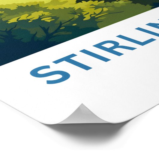 Stirling Castle Scotland Travel Print Poster (Ecke)