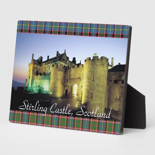 Stirling Castle von Schottland bei Dusk Tabletop Fotoplatte (Seite)