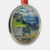 Stirling Castle Walls und Cloudy Skies Scotland Ornament Aus Metall (Rechts)