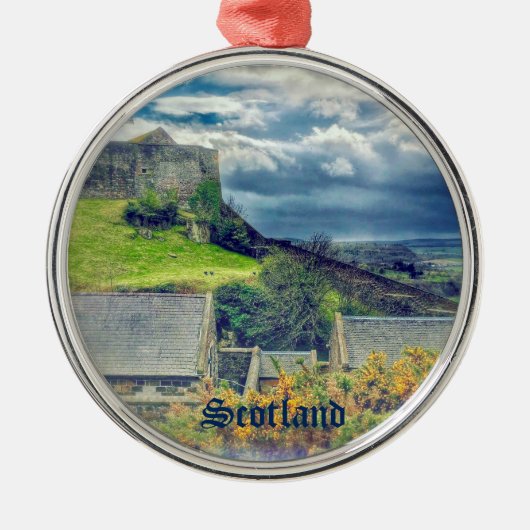 Stirling Castle Walls und Cloudy Skies Scotland Ornament Aus Metall (Vorne)