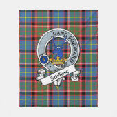 Stirling Clan Abzeichen Tartan Kariert Fleecedecke (Vorderseite)