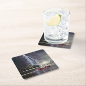 Stirling fällt in Milford Sound - Neuseeland Rechteckiger Pappuntersetzer (Vor Ort)