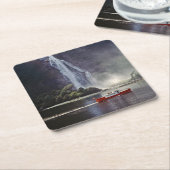 Stirling fällt in Milford Sound - Neuseeland Rechteckiger Pappuntersetzer (angewinkelt)