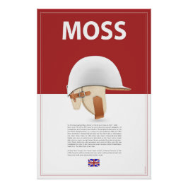 Stirling Moss Helmet Poster