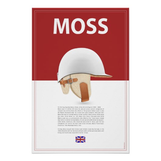 Stirling Moss Helmet Poster (Vorderseite)