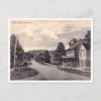 Stirling NJ, New Jersey, Main St Vintag Style Postkarte