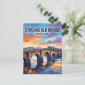 Stirling Old Bridge Schottland Postkarte (Stehend Vorderseite)
