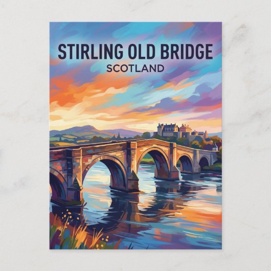 Stirling Old Bridge Schottland Postkarte (Vorderseite)