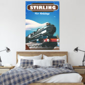 Stirling Scotland Vintages Zugplakat. Leinwanddruck (Insitu (Schlafzimmer))