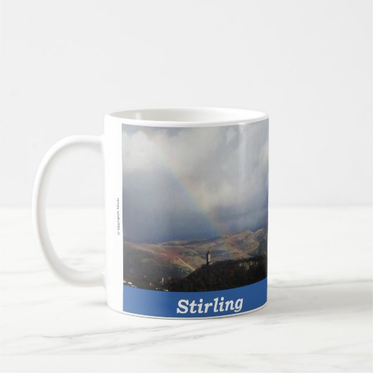 Stirling | Sruighlea Regenbogen über Wallfahrtskir Kaffeetasse (Links)