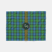Stirling Tartan und Monogramm Fleecedecke (Vorderseite (Horizontal))