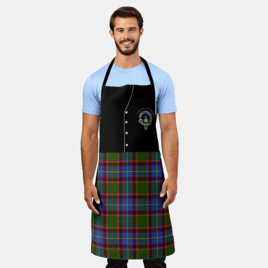 Stirling von Cador Clan Abzeichen & Tartan Kilt Sc Schürze (Getragen)